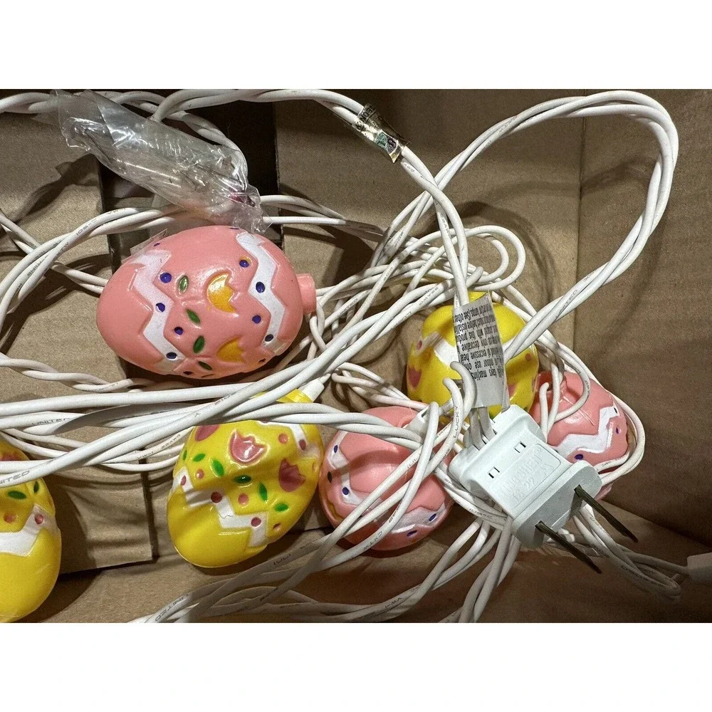 Set of 10 Clear Incandescent Light Pastel Multi-Color Easter Egg Spring Lights